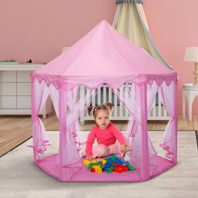 粉色儿童公主帐篷